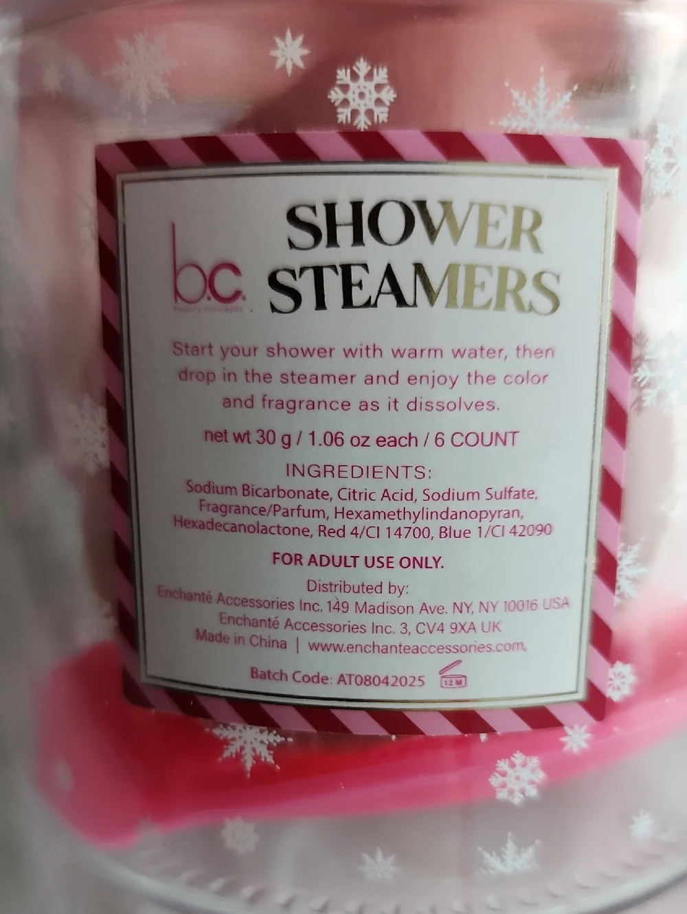 Beauty Creations 6 Shower Steamers Vanilla Bean With Silicone Saver NWT Sealed